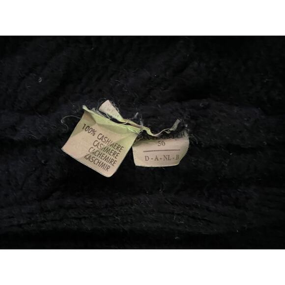 $3850 Brunello Cucinelli 100% Cashmere Chunky Navy Blue Cable Knit Unisex IT50 - Picture 5 of 12